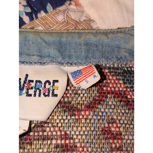 On the Verge VTG Made in USA Button Front Tapestry Western Vest Womens Size M - Picture 5 of 10